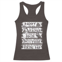 Viking Dad Racerback Tank Top As Brave As Ragnar As Wise As Odin As Strong As Thor