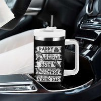 Viking Dad Tumbler With Handle As Brave As Ragnar As Wise As Odin As Strong As Thor
