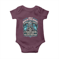 Viking Baby Onesie I Am A Man Of The Norse I Fear Odin And My Wife