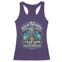 Viking Racerback Tank Top I Am A Man Of The Norse I Fear Odin And My Wife