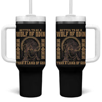 Viking Tumbler With Handle Better To Be Wolf Of Odin Norse Mythology