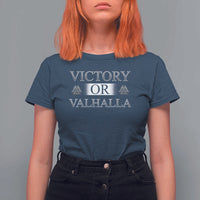 Viking T Shirt For Women Victory Or Valhalla Norse Mythology
