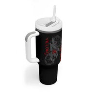 Viking Victory Or Valhalla Tumbler With Handle Norse Mythology