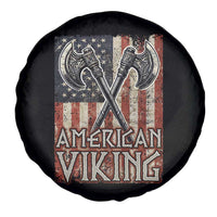 American Viking Spare Tire Cover American Flag Axe Norse Mythology