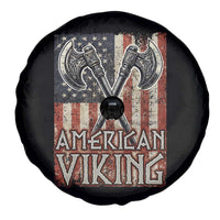 American Viking Spare Tire Cover American Flag Axe Norse Mythology