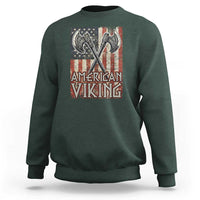 American Viking Sweatshirt American Flag Axe Norse Mythology