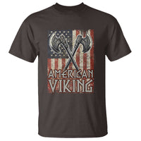 American Viking T Shirt American Flag Axe Norse Mythology