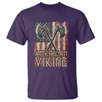 American Viking T Shirt American Flag Axe Norse Mythology