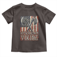American Viking Toddler T Shirt American Flag Axe Norse Mythology