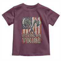 American Viking Toddler T Shirt American Flag Axe Norse Mythology