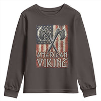 American Viking Youth Sweatshirt American Flag Axe Norse Mythology
