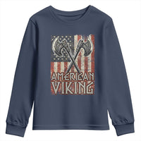 American Viking Youth Sweatshirt American Flag Axe Norse Mythology