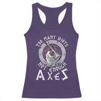 Viking Racerback Tank Top Too Many Idiots Not Enough Axes
