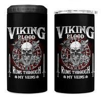 Viking Blood Runs Through My Veins 4 in 1 Can Cooler Tumbler