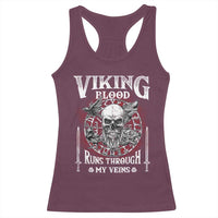 Viking Blood Runs Through My Veins Racerback Tank Top