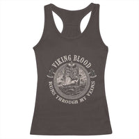 Viking Blood Racerback Tank Top Runs Through My Veins