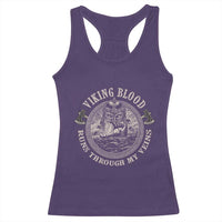 Viking Blood Racerback Tank Top Runs Through My Veins