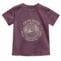 Viking Blood Toddler T Shirt Runs Through My Veins