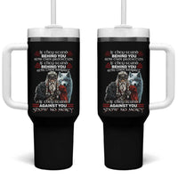 Viking Tumbler With Handle If They Stand Against You Show No Mercy