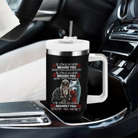 Viking Tumbler With Handle If They Stand Against You Show No Mercy