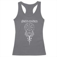 Shield Maiden Racerback Tank Top Female Warrior Scandinavian Folklore Mythology