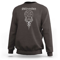 Shield Maiden Sweatshirt Female Warrior Scandinavian Folklore Mythology