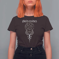 Shield Maiden T Shirt For Women Female Warrior Scandinavian Folklore Mythology