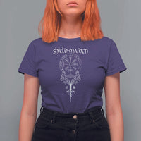 Shield Maiden T Shirt For Women Female Warrior Scandinavian Folklore Mythology