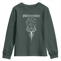 Shield Maiden Youth Sweatshirt Female Warrior Scandinavian Folklore Mythology