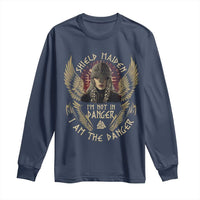 Shield Maiden Long Sleeve Shirt I Am The Danger Female Warrior Scandinavian Folklore Mythology