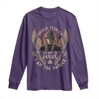 Shield Maiden Long Sleeve Shirt I Am The Danger Female Warrior Scandinavian Folklore Mythology