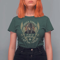 Shield Maiden T Shirt For Women I Am The Danger Female Warrior Scandinavian Folklore Mythology