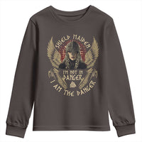 Shield Maiden Youth Sweatshirt I Am The Danger Female Warrior Scandinavian Folklore Mythology