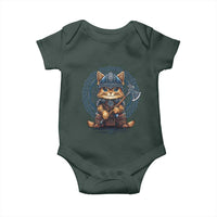 Nordic Norse Viking Cat Warrior Baby Onesie