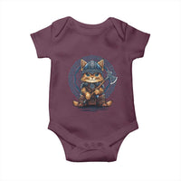 Nordic Norse Viking Cat Warrior Baby Onesie