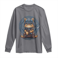 Nordic Norse Viking Cat Warrior Long Sleeve Shirt