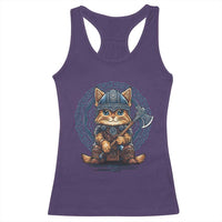 Nordic Norse Viking Cat Warrior Racerback Tank Top