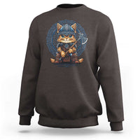 Nordic Norse Viking Cat Warrior Sweatshirt