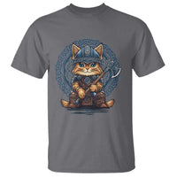 Nordic Norse Viking Cat Warrior T Shirt