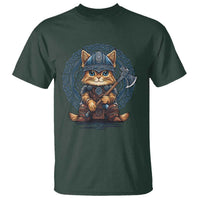 Nordic Norse Viking Cat Warrior T Shirt