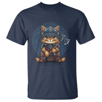 Nordic Norse Viking Cat Warrior T Shirt