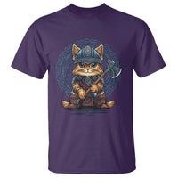 Nordic Norse Viking Cat Warrior T Shirt