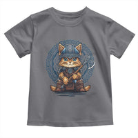 Nordic Norse Viking Cat Warrior Toddler T Shirt