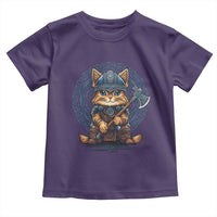 Nordic Norse Viking Cat Warrior Toddler T Shirt