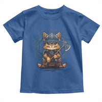 Nordic Norse Viking Cat Warrior Toddler T Shirt