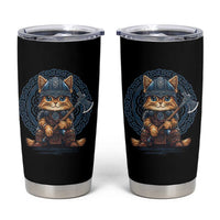 Nordic Norse Viking Cat Warrior Tumbler Cup