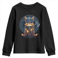 Nordic Norse Viking Cat Warrior Youth Sweatshirt