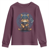 Nordic Norse Viking Cat Warrior Youth Sweatshirt