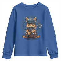 Nordic Norse Viking Cat Warrior Youth Sweatshirt