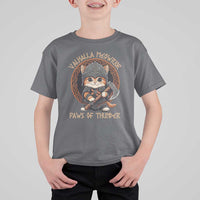 Viking Cat T Shirt For Kid Norse Mythology Cat Warrior